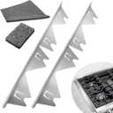 2+2Pack Stainless Steel Stove Gap Covers, Windspeed Stove Counter Gap Cover for Stove Gap Filler Gap Covers Between Stove and Counter Edge Gap Cover Length 13.8" to 27.6"