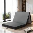 Twin Folding Mattress, Memory Foam Portable Foldable Mattress with Handle & Non-Slip Bottom, Saving Space for Kid Room, RV, Travel, Camping, Yoga, 75"x38"x4"