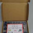 197-Piece Black Bolt Nut Protective Cap Kit - M4 to M12 Sizes, Nylon Insert Locknut, Protects Exposed Screws & Bolts