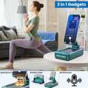 JTEMAN Cell Phone Stand with Wireless Bluetooth Speakers,Angle Adjustable Strong Pedestal Phone Stand for Desk,HD Sound and Bass Bluetooth Speaker Compatible with All Mobile Phones(Green)