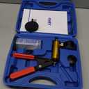 Orion Motor Tech Brake Bleeder Kit with Hand Vacuum Pump and Adapters, Brake Bleeding Kit for Brake Fluid Power Steering Fluid More, Vacuum Brake Bleeder Pump with Pressure Gauge (Blue)