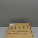 Brightever LED Outdoor String Lights 100FT Patio Lights with 52 Shatterproof ST38 Vintage Edison Bulbs, Outside Hanging Light Waterproof for Porch, Deck, Garden, Backyard, Balcony, Dimmable 2700K (100FT-Warm White, Black Wire)