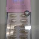 BTArtbox Press On Nails Short - Pearl Accents Chrome Almond Press On Nails with Glue for Women, Opaque Soft Gel Glue On Nails in 16 Sizes - 32 Stick On Nails Kit, Tidal Pearl