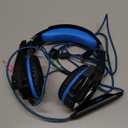 BENGOO G9000 Stereo Gaming Headset for PS4 PC Xbox One PS5 Controller, Noise Cancelling Over Ear Headphones with Mic, LED Light, 7.1 Surround Sound, Soft Memory Earmuffs for Nintendo Xbox Series X|S (Blue)