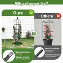 2 Pack Garden Obelisk Trellis, 70" Tall Plant Support for Climbing Vine, Metal Covered Plastic Coating Rustproof Heavy Duty Rose Trellis Indoor Outdoor(Black, 70 * 11.8 * 11.8INH*W*L)