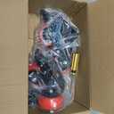 3 inch Casters Wheels, 3" Heavy Duty Casters Polyurethane (PU) Swivel Set of 4 Load 1000lbs with Brake, Locking Swivel Plate Caster, Industrial Castor Wheels for Carts,Furniture and Workbench (Red)