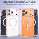 BENTOBEN Magnetic for iPhone 17 Pro Max 6.9" Case, Compatible with Magsafe Military Shockproof Protective Bumper Cute Transparent Slim Anti-Yellowing Phone Case for iPhone 17 Pro Max Cover, Clear Pink