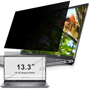 Laptop Privacy Screen 13.3 Inch for HP Dell Acer Asus Lenovo Thinkpad Envy Xps, 16:10 Aspect Removable 13in Anti Blue Light Matte Glare Privacy Filter Shield, Anti Spy Computer Monitor Security