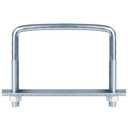 4 Pcs 6 Inch Wide Square U-Bolt for Trailer, 3/8" x 6" x 5-1/8", Electro-Galvanized Steel