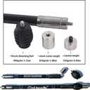 ZSHJGJR Archery Bow Stabilizer Balance Bar Rod System 3-30 Inch Carbon Fiber Stabilizer Damping Shock Absorber for Recurve Compound Bow (grey)