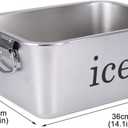 14L Ice Bucket for Freezer,Stainless Steel Ice Cube Bin with Handle,Large Capacity Ice Container Champagne Bucket Carry Drink Storage Cooler,Halloween Ice Buckets for Parties