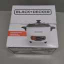 BLACK+DECKER 3-Cup Rice Cooker, 1.5-cup Uncooked Rice, 3 Cups Cooked, Steaming Basket, Removable Non-Stick Bowl, One Touch