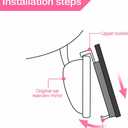 Bling Car Rear View Mirror, Rhinestones Crystal Clip-on Rearview Mirror with HD Glass, Compatible with Most Cars, SUVs, Vehicles, Auto Interior Accessories for Women Girl (Pink) (Style 2-Pink)