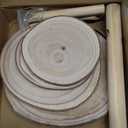 kukmakri 4 Tier Round Wooden Cupcake Stand - Wooden Cupcake Stand/ Holder – Rustic Wood Cupcake Tower Display for Weddings, Birthday Party Decoration, and Dessert Tables