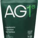AG1 Greens Powder Supplement | Improve Gut Health | Multivitamin, Probiotic, Gluten Free, Vegan and Keto Friendly | 75 Vitamins (Athletic Greens) - Refill Pouch Only, Best By 03/2025