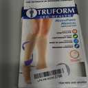 Truform 20-30 mmHg Compression Stockings for Men and Women, Knee High Length, Closed Toe, White, Large