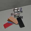 5 Pack Reading Glasses for Women and Men, Lightweight Eyeglasses with Spring Hinge, Blue Light Blocking Readers-2.50