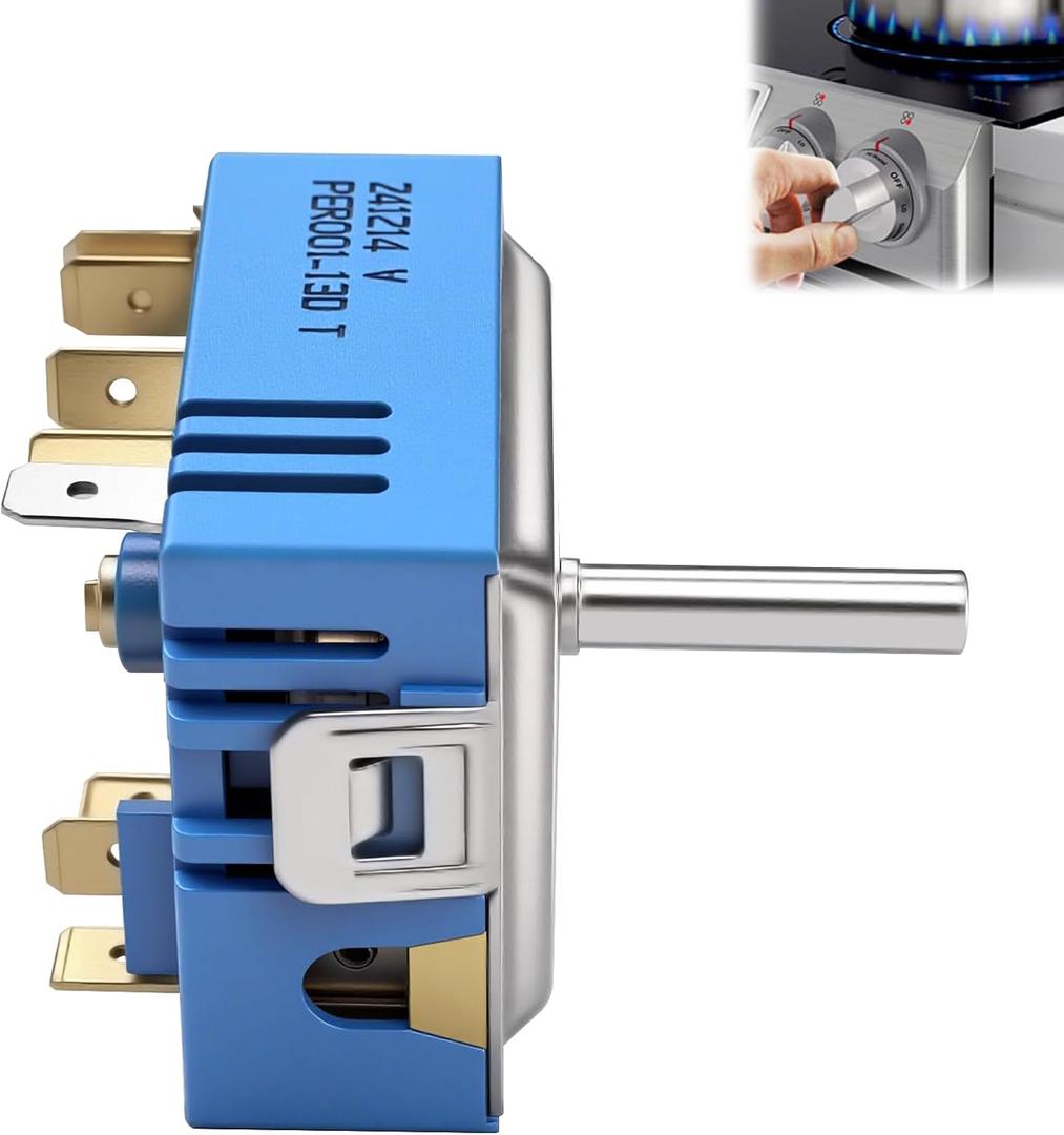 DG4401007C PER00113D Dual Infinite Switch Compatible With Samsung Stove, DG4401007C Triple Burner Switch Replaces PER00113D, For Samsung Stove Replacement Parts, For Precise Temperature Control
