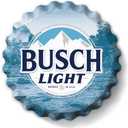 Desperate Enterprises Busch Light Stamped Shape Bottle Cap - Premium Aluminum Sign - Made in USA - 18" Round, 18 Inches Diameter