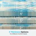 DUMOS 2 Inch Memory Foam Mattress Topper Full, 5-Zone Cooling Gel Infused Pressure Relief Bed Topper for Back & Hip Pain, Soft Dorm RV Camping Mattress Pad, Blue