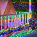 12 x 5FT 360 LED Christmas Net Lights Outdoor for bushes, Waterproof IP65 12 Modes Connectable Extendable Bush Net Christmas Lights Outdoor Mesh Light for Bushes, Tree, Yard, Garden, Multicolor