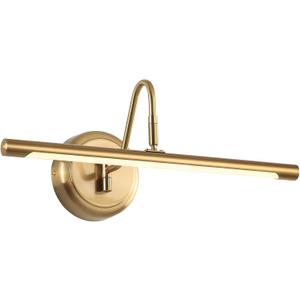 JOOSENLUX Modern Brass Picture Light Hardwired - 16.54'' for Wall Painting and Artwork Display - 7W LED Wall Lights(45W Eqv.) - Warm White 3000K - Hard Wired Connection with Swing Arm (16.5" Long Non-Dimmable)