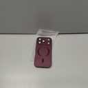 LEKEVO Magnetic for iPhone 17 Pro Case [Compatible with MagSafe][Built-in Camera Lens Protector] Slim Thin Soft Silicone Bumper Shockproof Metallic Luster Phone Case (Burgundy)