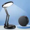 Desk Lamps for Home Office Rechargeable 3600mAh, Foldable+Portable Cordless Desk Light Small Table Lamp,Dimmable+9 Brightness Small Table Lamp Desk Light Table, LED Desk Lamps for Home Office (Black)