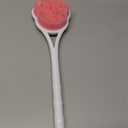 Manmihealth 15.7" Cute Silicone Back Scrubber & Soft Shower Brush Face Scrubber Set (3 PCS), Paw-Shaped Silicone Back Brush & Body Facial Scrubber with Super-Soft Bristles Combination(PinkSet)