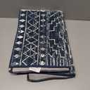 Wonnitar Moroccan Bathroom Rug,Washable 2x3 Small Bath Mat, Boho Tribal Soft Kitchen Sink Mat, Non-Slip Geometric Entry Way Rug, Low-Pile Indoor Carpet for Bedside Entrance Laundry (Blue,2'x3')