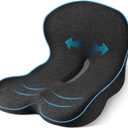 Trucker seat Cushions for Long Sitting, semi Truck seat Cushion with Lumbar Support, Truck seat Cushion for Back Pain and Supporting The HIPS, Trucker Essentials (Average Size)
