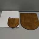 2 Pcs Decorative Wood Cutting Board Wooden Rainbow Decor Boho Kitchen Decor Serving Trays Cutting Chopping Block for Home Kitchen Farmhouse Decoration Wall Shelf Mantel(Brown,Pine)