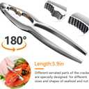 Crab Leg Crackers and Tools - Lobster Crackers and Picks Set Shellfish Crab Claw Cracker Stainless Steel Seafood Crackers & Forks - Lobster Tools for Eating