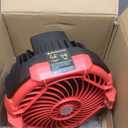 Portable Misting Fan, 30000mAh Rechargeable Battery Powered Floor Cooling Fan with 4 Strong Winds, 4 Spray Mister, Adjustable Base for 10-13in Bucket for Camping, Beach, Patio (No Bucket)- Red