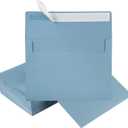 Wishop 100 Pack Dusty-Blue A7 Envelopes Self-Adhesive 5x7 Envelopes for Invitations, 5x7 Greeting Cards (Dusty-Blue, 5.24 x 7.21 Inches)