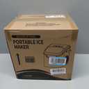 Antarctic Star Countertop Ice Maker Machine, 8 Ice Cubes in 6 mins, 26lb/Day Ice with 2 Sizes- Portable Mini, Energy Saving & Basket/Scoop for Home/Party/Travel/Camping/Bar, Dark Black