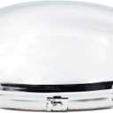 Semi Truck Hub Covers 8.9" Dome Style Hub Caps 5 Even Notched Chrome Mirror Finish Semi Hub Cap Covers for Rear Semi Truck Wheels, 1 PC