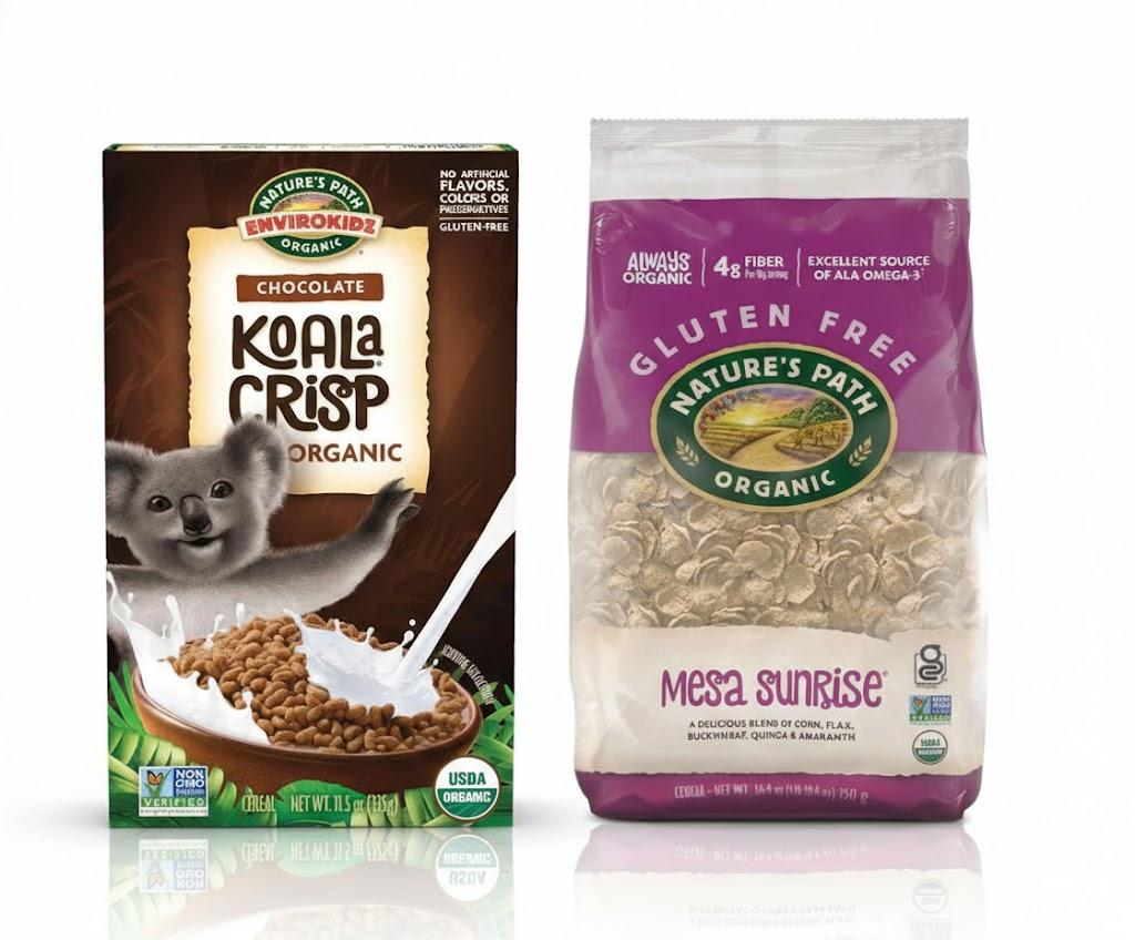 Nature's Path Organic Mesa Sunrise Cereal, 26.4 oz, 2 Packs, EnviroKidz Organic Koala Crisp Cereal, 25.6 oz Chocolate Cereal 3 pack