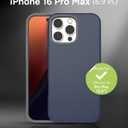 ZAGG SoHo Snap Case for iPhone 16 Pro Max - MagSafe Compatible, 10ft Drop Protection, Graphene-Infused, Wireless Charging, Eco-Friendly, Two-Tone Design, Navy Blue Gray