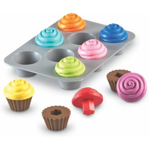 Learning Resources Smart Snacks Shape Sorting Cupcakes, 17 Pieces, Ages 18 Months+, Fine Motor, Color & Shape Recognition