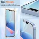 Unbreak 9H Glass for iPhone 15 pro Screen Protector [Auto-Dust Removal, Bubble Free] 1:1 Full-Coverage Tempered Glass Ultra HD Clear, Case Friendly, 2-Pack