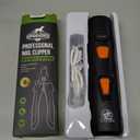 Whisper Quiet Dog Nail Grinder with LED Light, Safe & Stress-Free for Sensitive Dogs of All Breeds & Sizes, 3 Grinding Bits, 2-Speed, Pet Nail Trimmers, Rechargeable Painless Grooming Kit (Black)