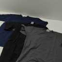 GEEK LIGHTING 3 Pack Mens Polo Shirts Short Sleeve Athletic Polo for Men Casual Moisture Wicking T-Shirts with Pocket (XX-Large, Black Gray Navy)