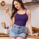 5 Pack Cotton Camisole with Shelf Bra for Women Adjustable Spaghetti Strap Tank Top Basic Undershirts Camis (Gray, XXL)
