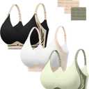 HBselect Jelly Bras for Women No Underwire Comfort Wireless Push Up Bras Seamless Tshirt Bralettes for Women (L)