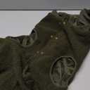 Tuff Pupper Fleece Dog Hoodie Sweater | Teddy Sherpa Outer & Soft Polar Fleece Lining | Adjustable Fit Winter Coat with Hood, Leash Hole, Ribbed Cuffs |  (Olive, XL)