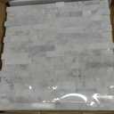 SUNWINGS Peel and Stick Mosaic Natural 3D Stone Self Adhesive Tiles, 12" x 11" 5-Sheet Stick on Backsplash for Kitchen Bathroom Fireplace Vanity, Mixed Gray