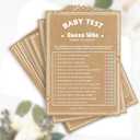 Baby Shower Games for Girl or Boy, 60PCS Funny Baby Shower Games, Mommy or Daddy Guess Who Gamekraftpaper