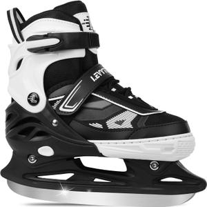 LEVYTEMP Adjustable ice Skates for Kids Boys Girls,  Size L Triple Protection Beginner Figure Blades with Ankle Support for Outdoor and Rink,Blue