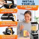 Replacement Lid for Ninja Blender Fits NEW Rim Extension Pitcher Only, Compatible with Models BL770 BL770W BL771 BL771C BL772 BL772Q BL773CCO Blender Lid Replacement 72 Oz Wide Jar Compatible